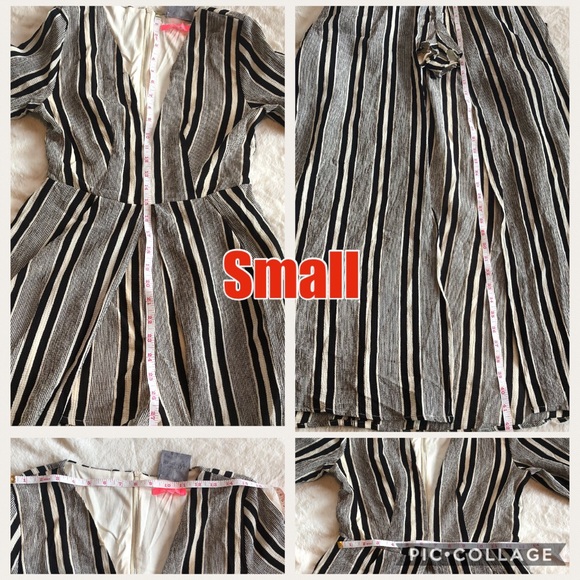 HOST PICK ❤️❤️ NWT-Black & Ivory Romper Maxi - Picture 5 of 7
